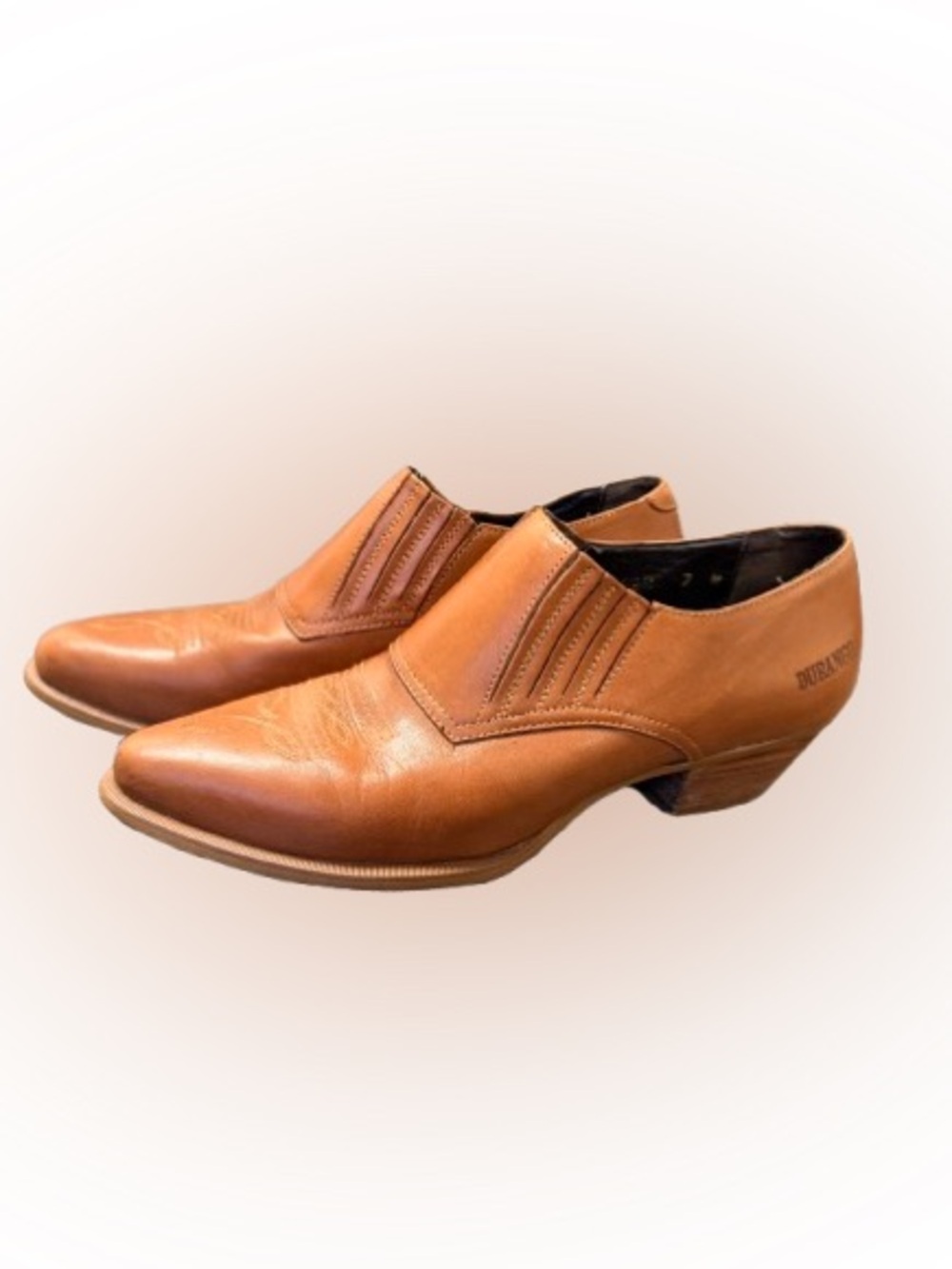 Durango Brown Leather Western Shootie Ankle Boots Women’s Size 7M Cognac
